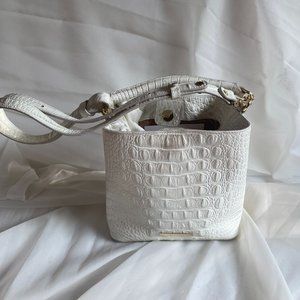 BRAHMIN Mini Amelia Croc Embossed Leather Bag